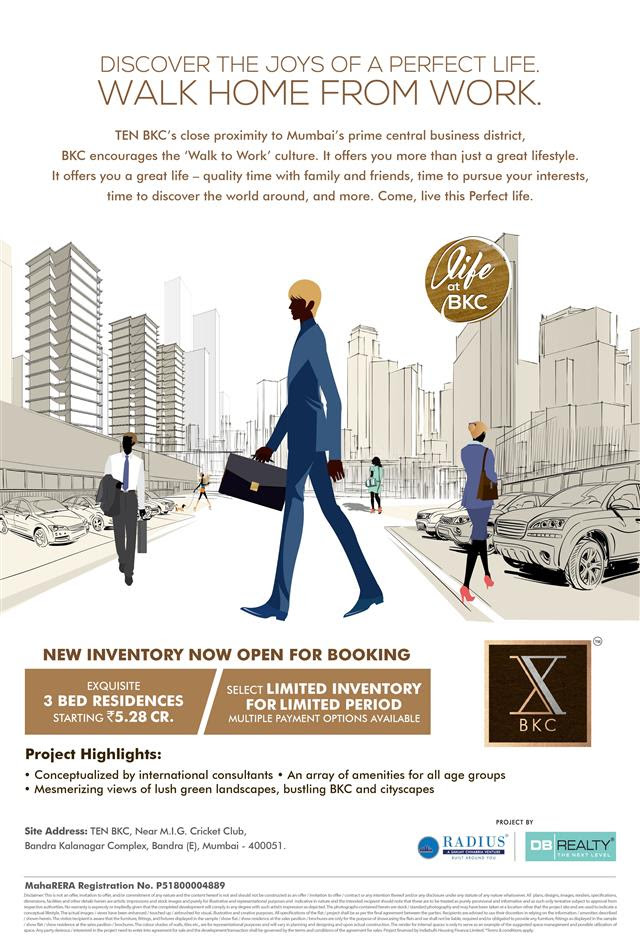 Discover the Joy of a Perfect life walk Home From work at Radius Ten BKC in Bandra East, Mumbai
